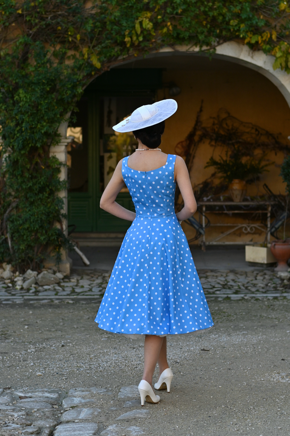 Marlene Polka Dot Swing Dress in Extended Sizing